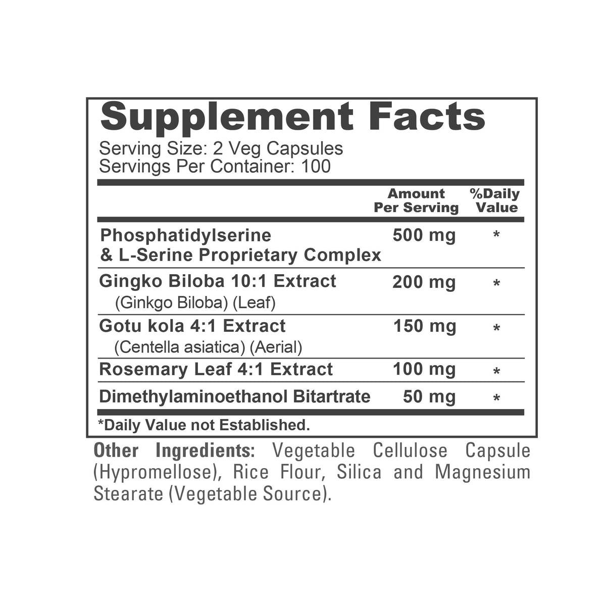 NusaPure Phosphatidylserine 1000mg gélules végétales ouvertes