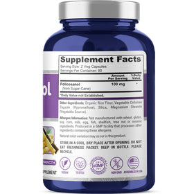 NusaPure Policosanol 100mg capsules végétales sur fond blanc