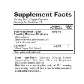 NusaPure Racine de Betterave 1000mg avec étiquette montrant les spécifications