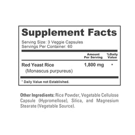 NusaPure Riz Rouge 1800mg gélules à côté d'un verre d'eau