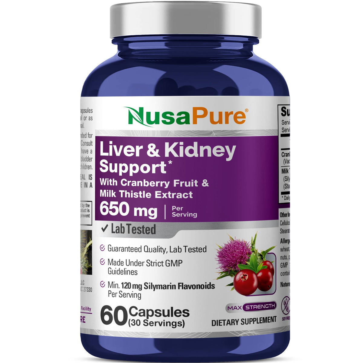 NusaPure Soutien Foie & Rein 650 mg boîte vue de face