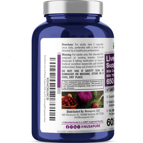 NusaPure Soutien Foie & Rein 650 mg capsules avec étiquette