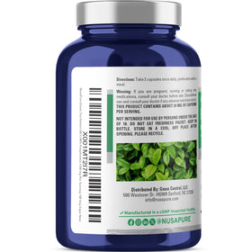 NusaPure Thé Vert 1200 mg affichant l'étiquette
