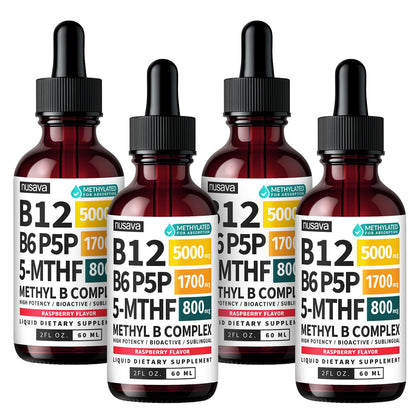 NUSAVA B Complex Methylé 5000mcg flacon avant vue