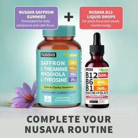 NUSAVA Gommes Saffran 4-en-1 avec verre d'eau