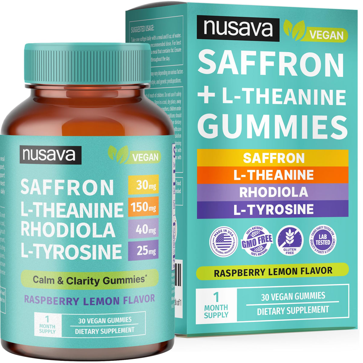 NUSAVA Gommes Saffran 4-en-1 vue avant avec emballage