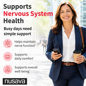 NUSAVA Gouttes de Vitamine B12 en usage sur un plan de travail
