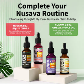 NUSAVA Gouttes Liquides de B12 5000mcg Framboise - Vue de côté