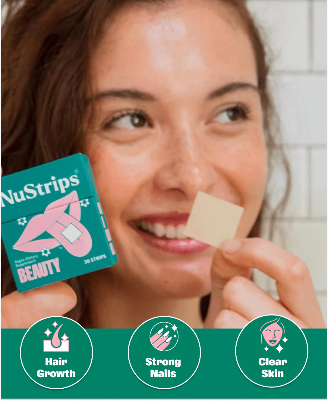 NuStrips Bande de Beauté Fraise emballage
