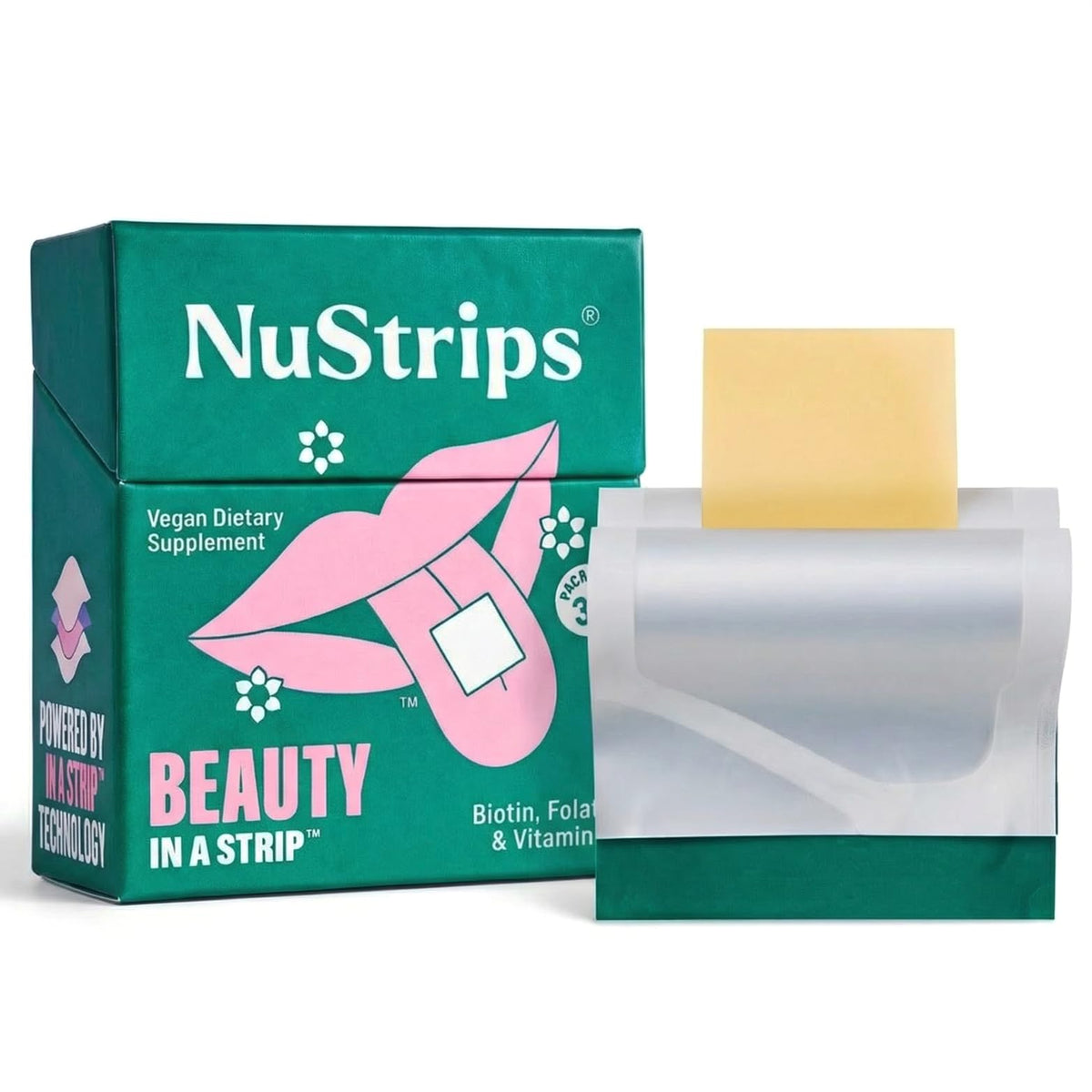 NuStrips Bande de Beauté Fraise vue de face