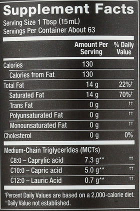 Nutiva Huile MCT Bio 32 Oz en cuisine avec café