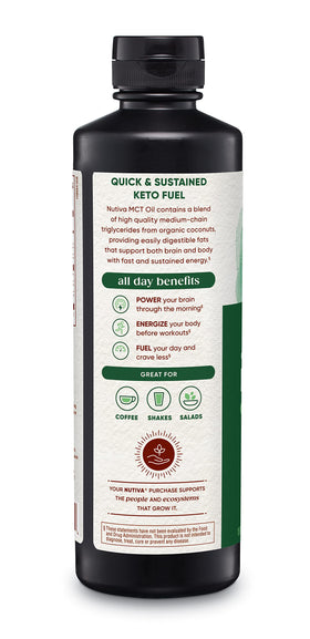 Nutiva Huile MCT Bio 480ml, utilisation dans un smoothie