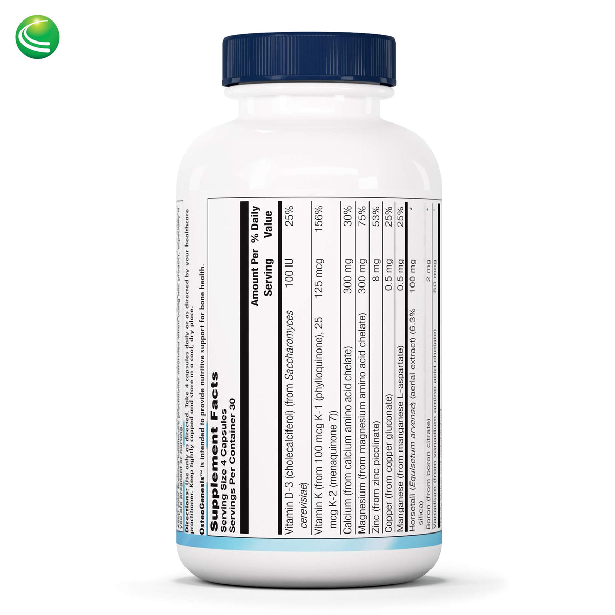Nutra BioGenesis Calcium capsules avec étiquette et dosage