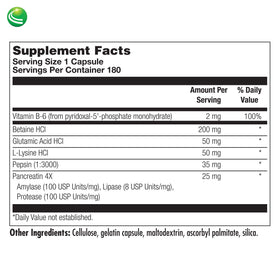 Nutra BioGenesis PanZyme, vue de côté du flacon
