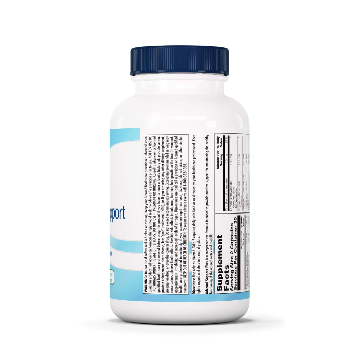 Nutra BioGenesis Soutien Surrénalien 60 Capsules - étiquette