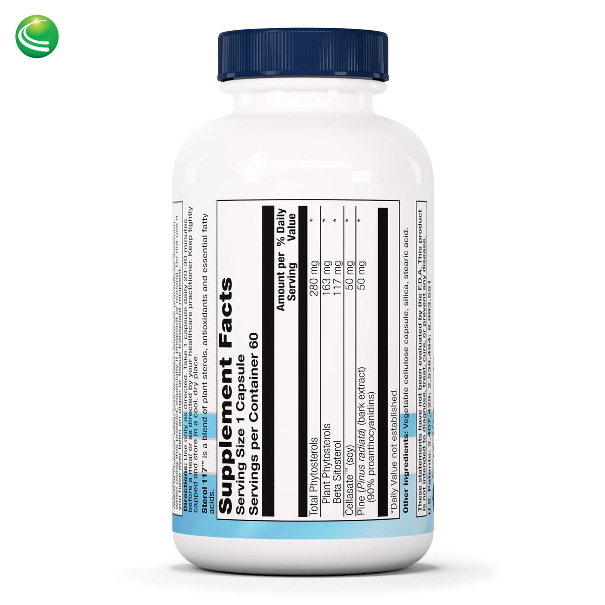 Nutra BioGenesis Sterol 117 60 Capsules Végétariennes vue de dessus