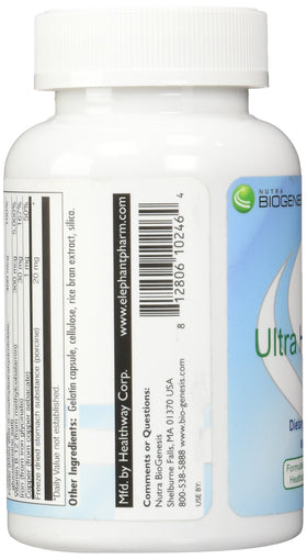 Nutra BioGenesis Ultra Hematinic capsules sur une surface blanche