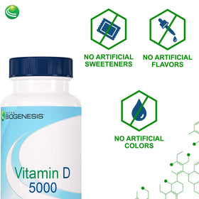 Nutra BioGenesis Vitamine D3 5000 IU gélules côté