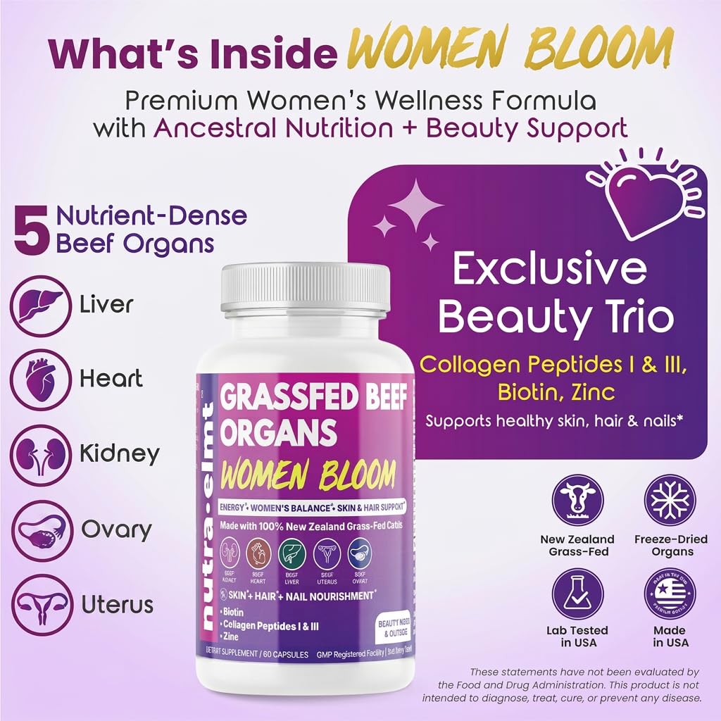 NUTRA ELMT complément alimentaire femme 5 organes 60 capsules côté