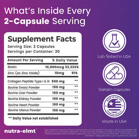 NUTRA ELMT complément alimentaire femme 5 organes 60 capsules dans un environnement naturel