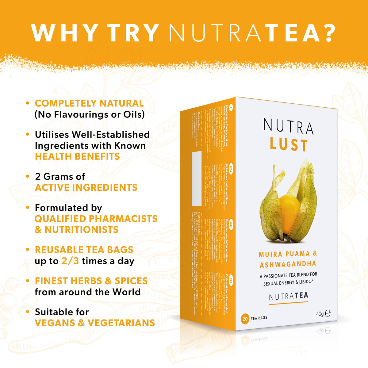 Nutra Tea - Infusion de thé aux plantes dans une tasse