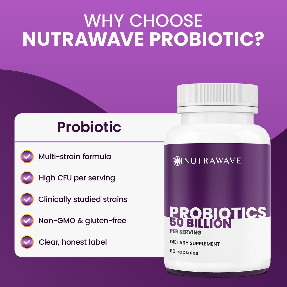 Nutra Wave Probiotiques 50 Milliards emballage