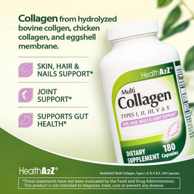 NutraA2Z Multi Collagène capsules dans un environnement naturel