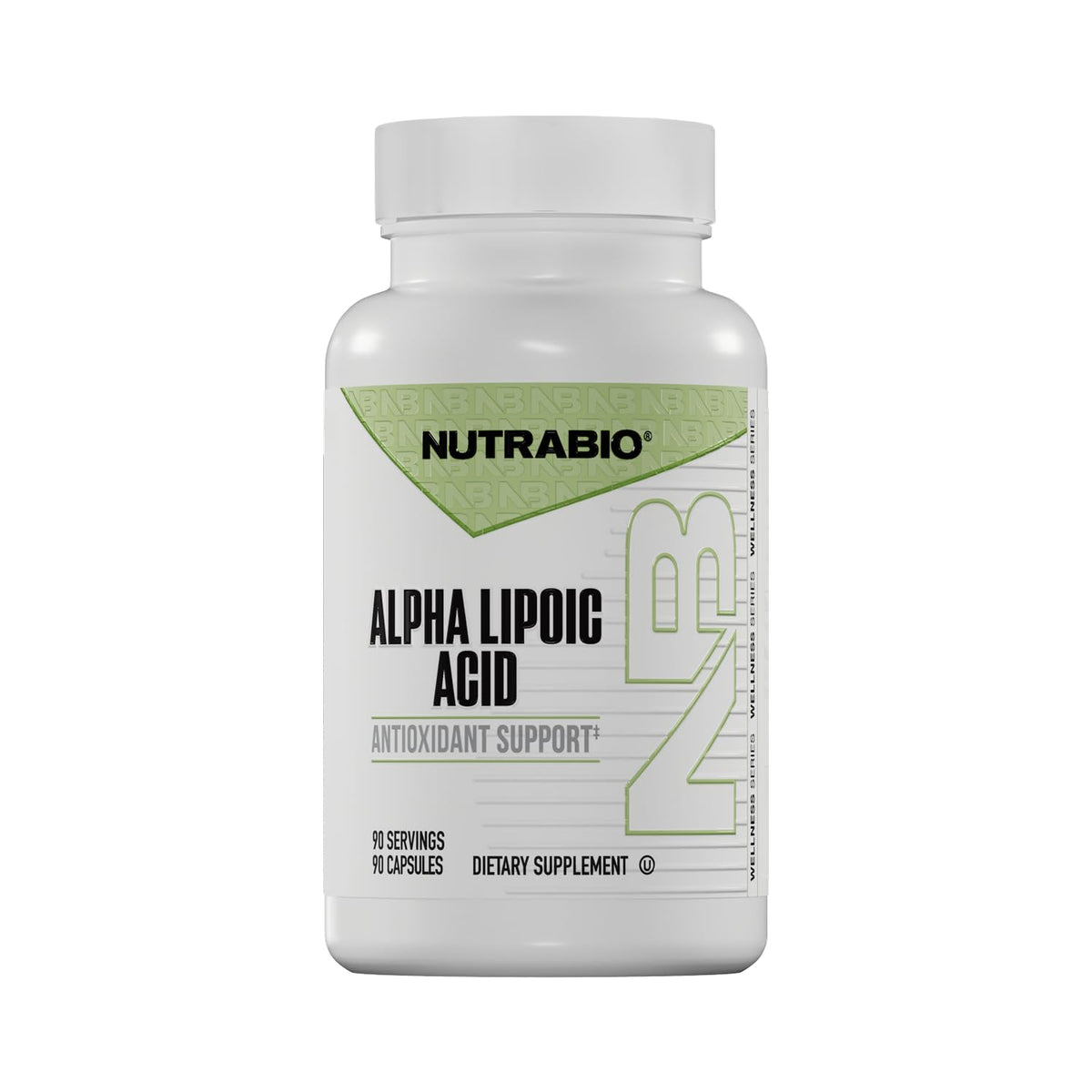 NutraBio Acide Alpha Lipoïque 300mg boîte avant vue