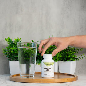 NutraBio Acide Alpha Lipoïque 300mg dos de l'emballage