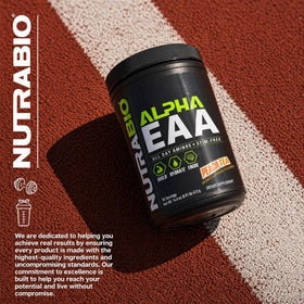 NutraBio Alpha EAA poudre de BCAA 30 servings, vue de côté