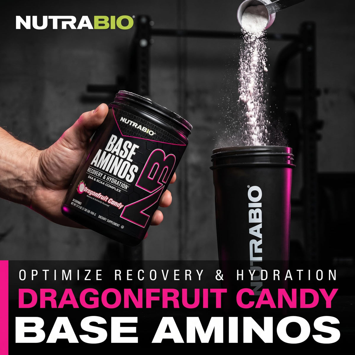 NutraBio Base Aminos EAA + BCAA poudre avec fruits