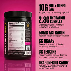 NutraBio Base Aminos EAA + BCAA poudre en mélange