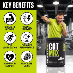 NutraBio CGT-MAX Poudre en pot sur un fond neutre