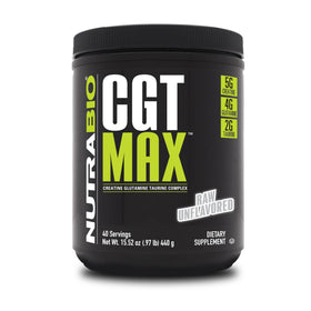 NutraBio CGT-MAX Poudre non aromatisée vue de face