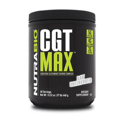 NutraBio CGT-MAX Poudre non aromatisée vue de face