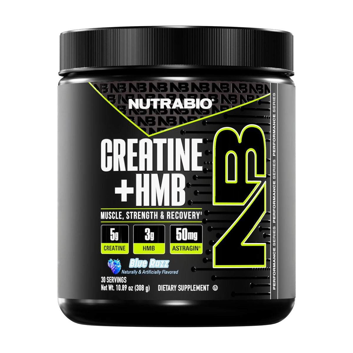 NutraBio Créatine + HMB packaging vue de face