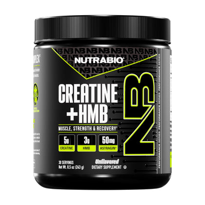 NutraBio Créatine HMB Poudre 310g, vue avant