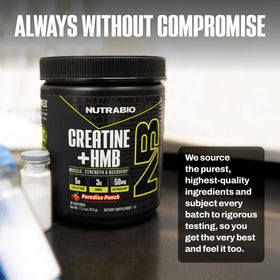 NutraBio Creatine + HMB Poudre 390g avec d'autres compléments
