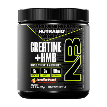 NutraBio Creatine + HMB Poudre 390g vue de face