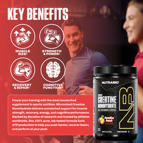 NutraBio Créatine Monohydrate 300g packaging arrière