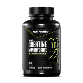 NutraBio Créatine Monohydrate Capsules 2500mg vue avant
