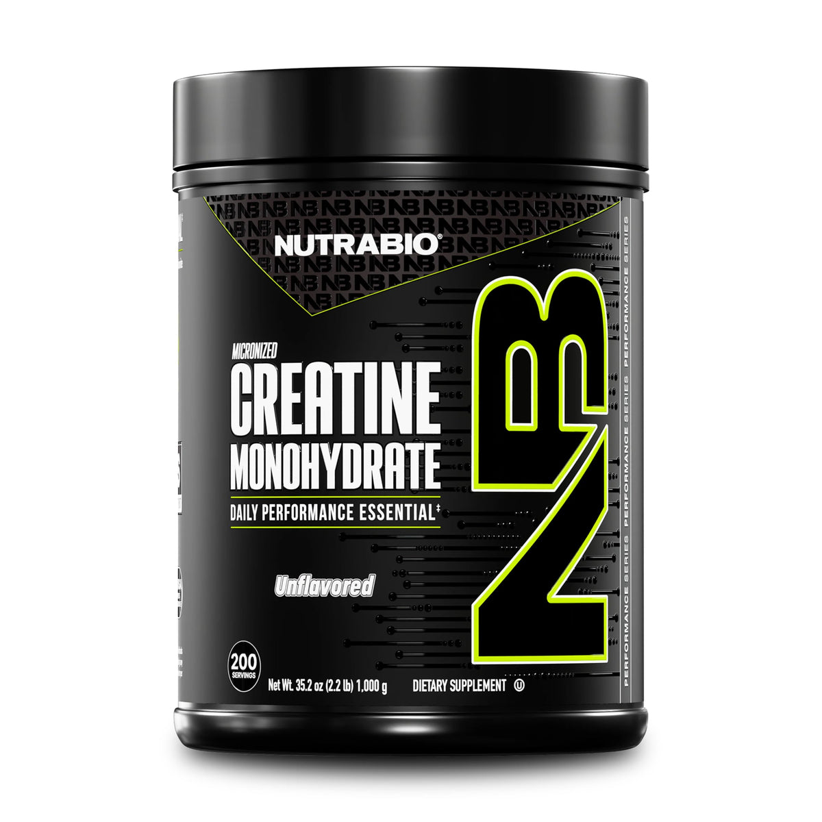 NutraBio Créatine Monohydrate Micronisée 1000 g vue avant