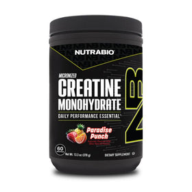 NutraBio Créatine Monohydrate Micronisée 300g Saveur Paradise Punch vue de face