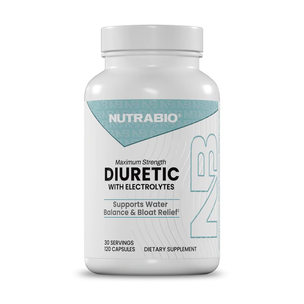 NutraBio Diurétique 120 capsules vue avant de l'emballage