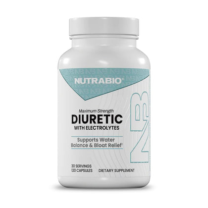 NutraBio Diurétique 120 capsules vue avant de l'emballage