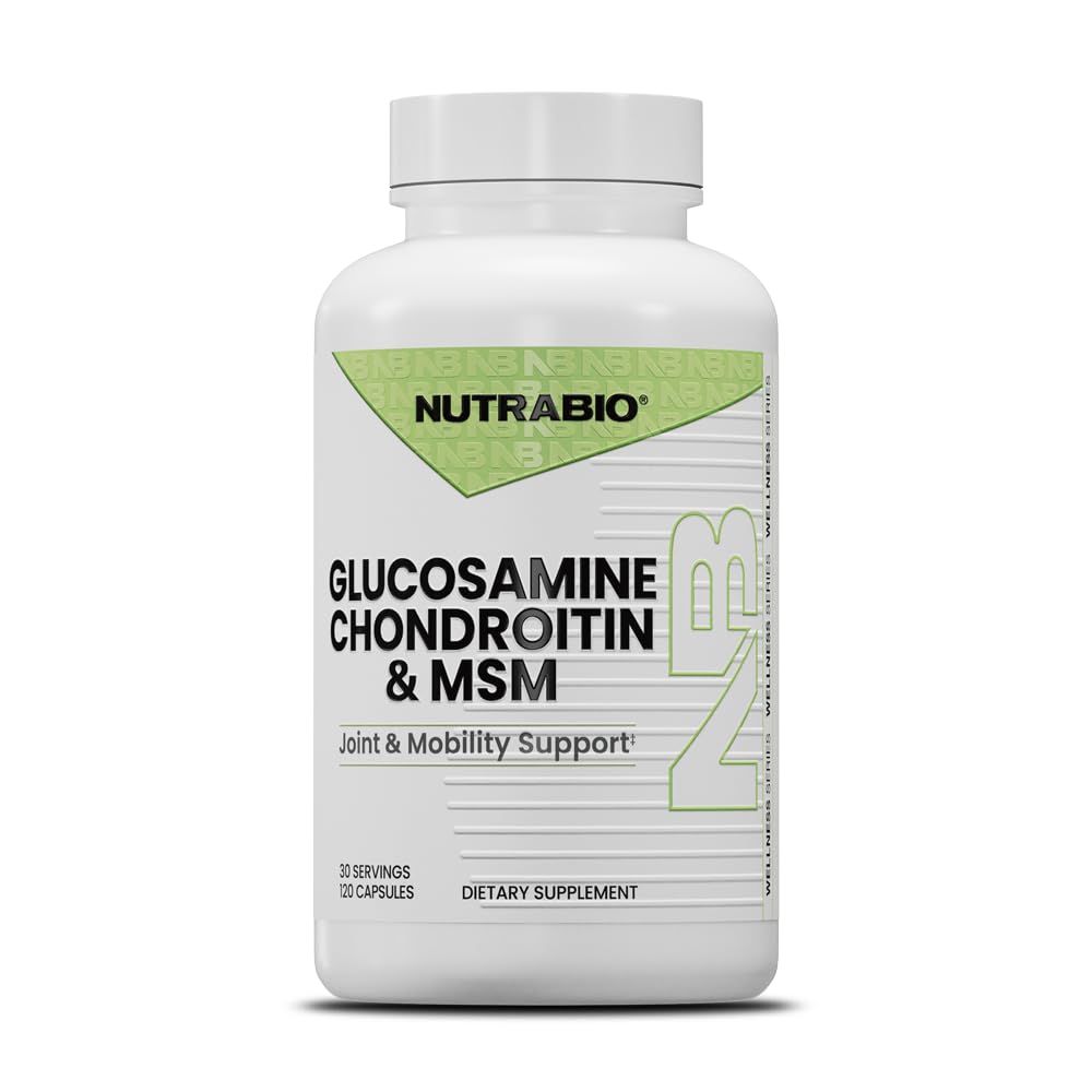 NutraBio Glucosamine Chondroitin 120 Capsules vue avant