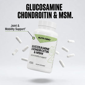 NutraBio Glucosamine Chondroitin étiquette avec ingrédients