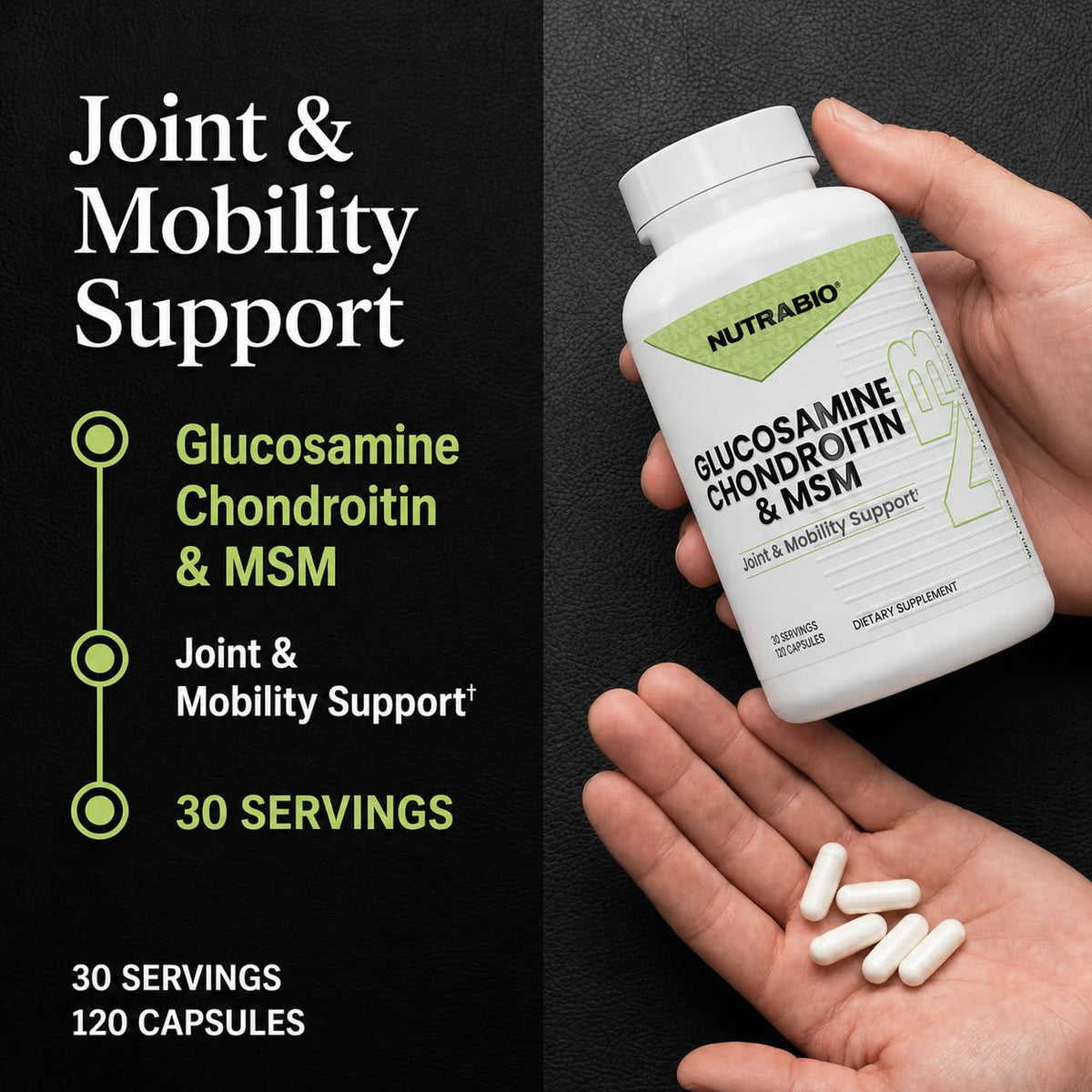 NutraBio Glucosamine Chondroitin ouverture du flacon