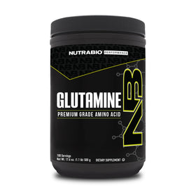 NutraBio L-Glutamine Poudre Pure 500g vue de face