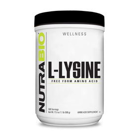NutraBio L-Lysine Poudre 500g vue de face
